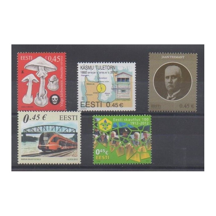Buy this set of stamps of Estonia of the year 2012 (Nb 685/689).