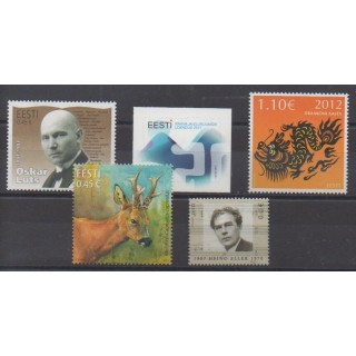Buy this set of stamps of Estonia of the year 2012 (Nb 666/670).