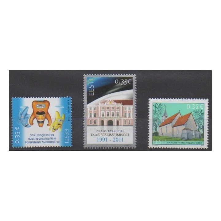 Acheter cette série de timbres d'Estonie de l'année 2011 (No 652/654).