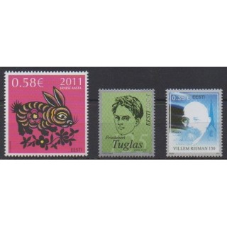 Buy this set of stamps of Estonia of the year 2011 (Nb 639/641).