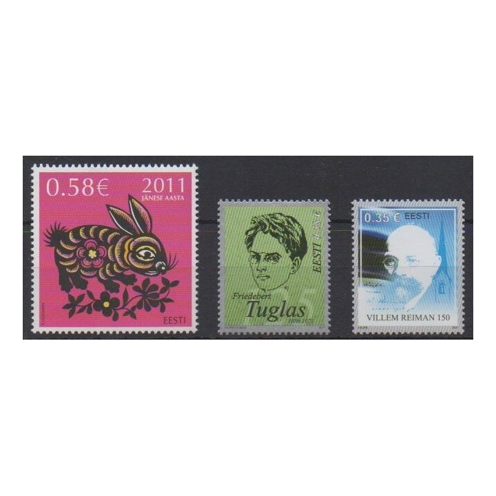 Buy this set of stamps of Estonia of the year 2011 (Nb 639/641).