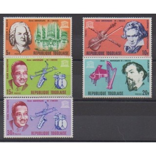 Acheter cette série de timbres du Togo de l'année 1967 (No 531/535).