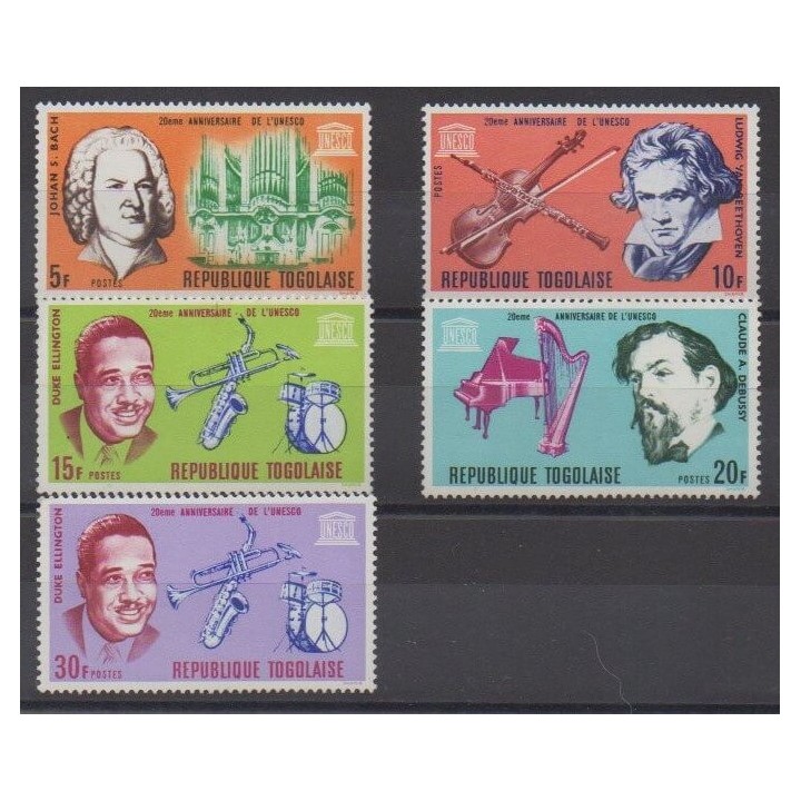 Buy this set of stamps of Togo of the year 1967 (Nb 531/535).