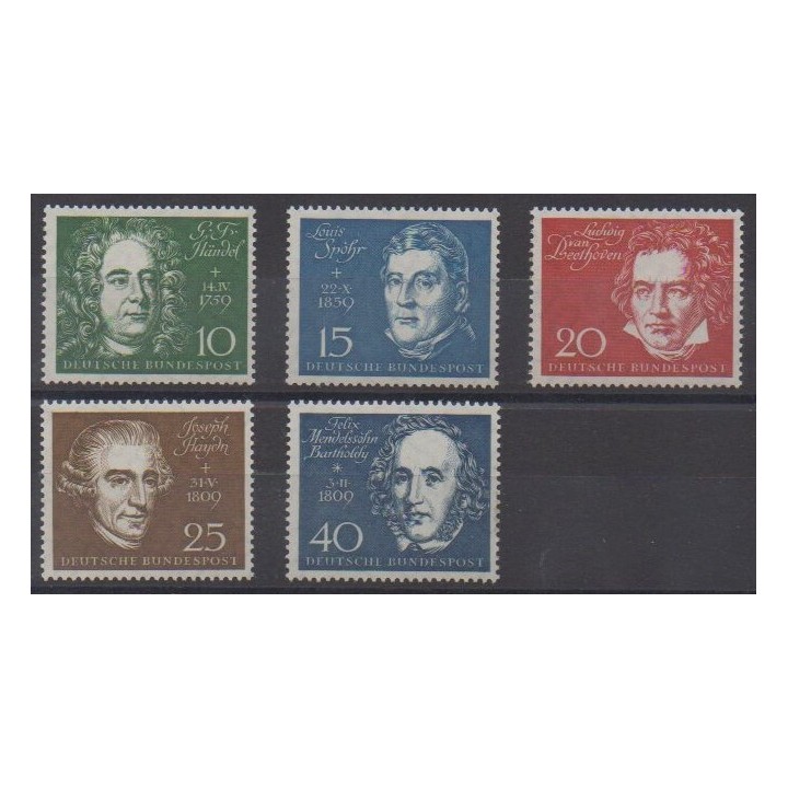 Buy this set of stamps of West Germany (FRG) of the year 1959 (Nb 188/192).