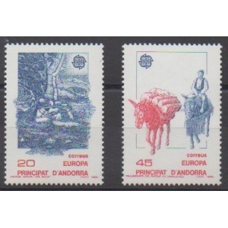Buy this set of stamps of Spanish Andorra of the year 1988 (Nb 190/191).