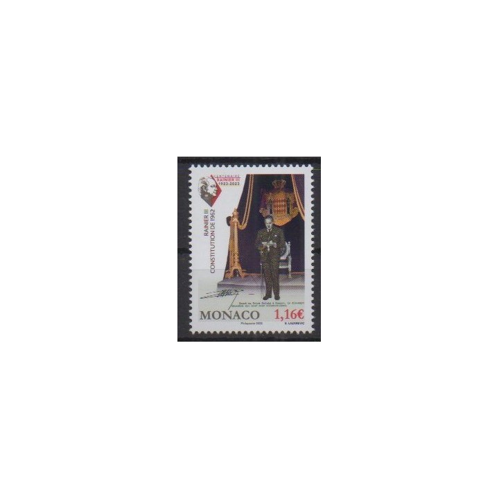 Buy this stamp of Monaco of the year 2023 (Constitution de 1962).