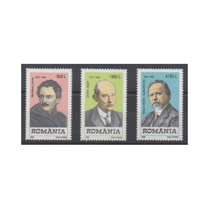 Acheter cette série de timbres de Roumanie de l'année 1998 (No 4473/4475).
