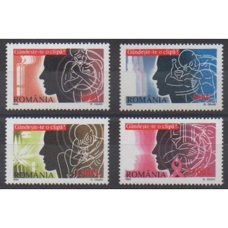 Roumanie - 1999 - No 4548/4551 - Santé ou Croix-Rouge