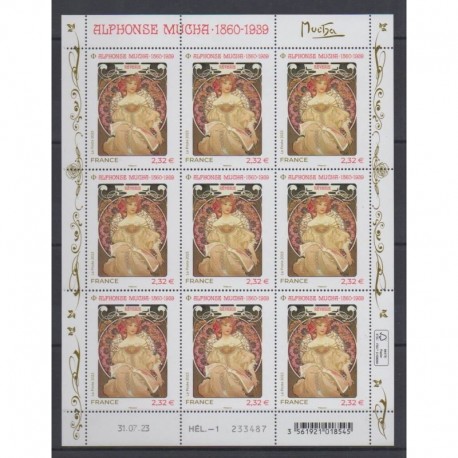 France - Feuillets de France - 2023 - Nb F113 - Alphonse Mucha