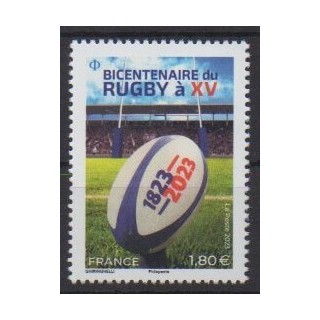 Acheter ce timbre de France de l'année 2023 (Bicentenaire du rugby à XV).