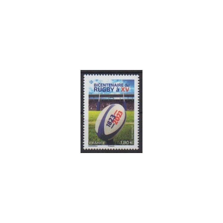 Acheter ce timbre de France de l'année 2023 (Bicentenaire du rugby à XV).