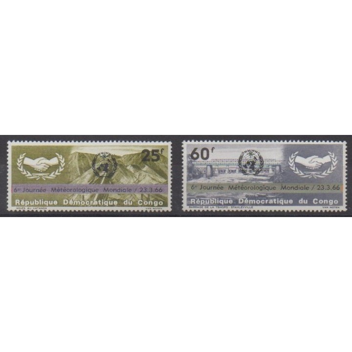 Acheter cette série de timbres de la République Démocratique du Congo de l'année 1966 (No 611/612).