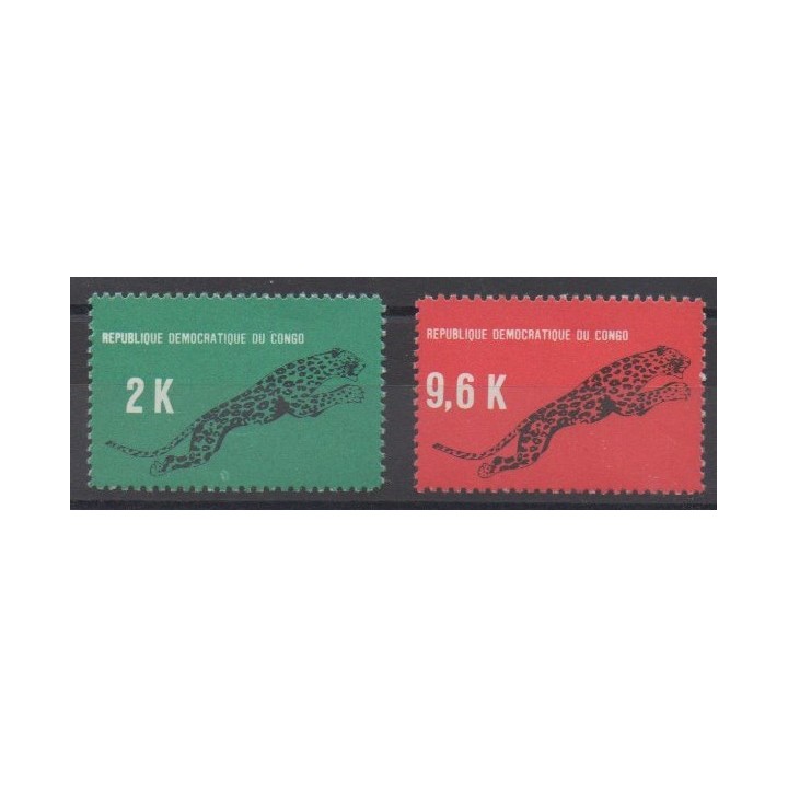 Acheter cette série de timbres de la République Démocratique du Congo de l'année 1968 (No 668/669).
