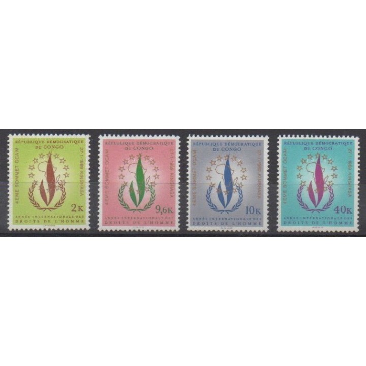 Acheter cette série de timbres de la République Démocratique du Congo de l'année 1968 (No 676/679).