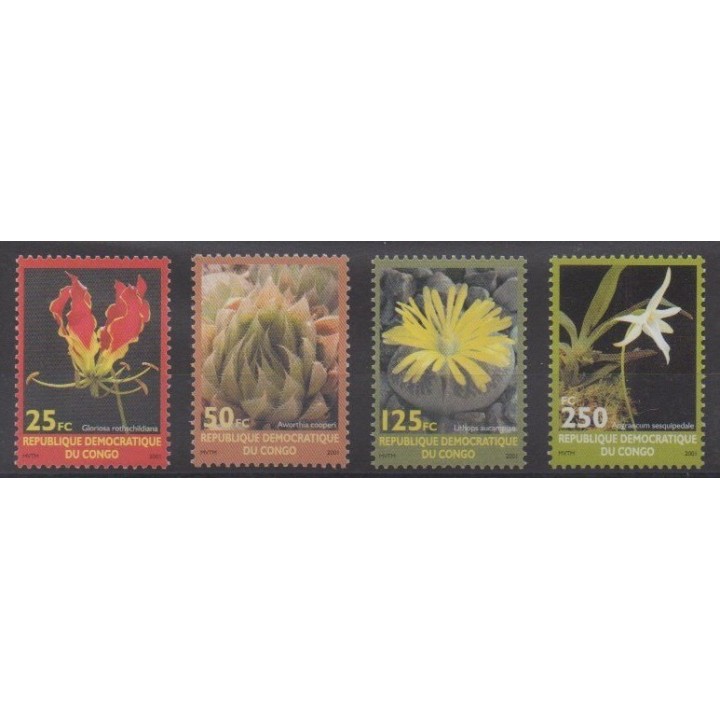 Buy this set of stamps of the Democratic Republic of Congo ( of the year 2002 (Nb 1535/1538).