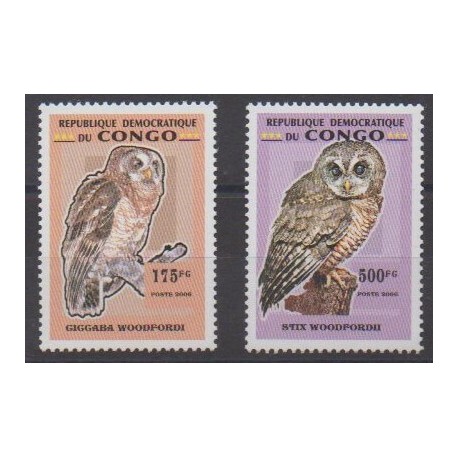 Congo (République démocratique du) - 2007 - No 1819/1820 - Oiseaux