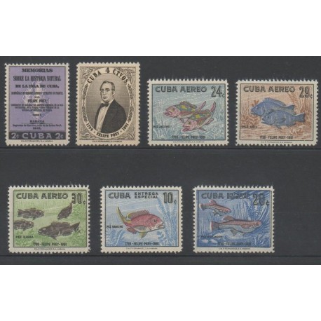 Cuba - 1958 - No 493/494 - PA189/PA191 - EXP 24/EXP 25 - Poissons
