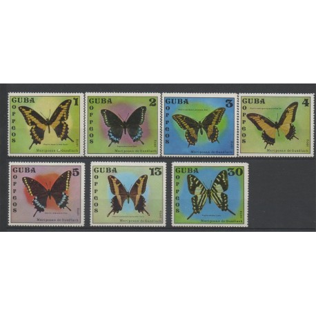 Cub. - 1972 - Nb 1605/1611 - Butterflies