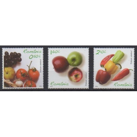 Roumanie - 2012 - No 5599/5601 - Fruits ou légumes