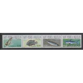 Timbres - Saint-Pierre et Miquelon - 1997 - No 646/649 - Poissons