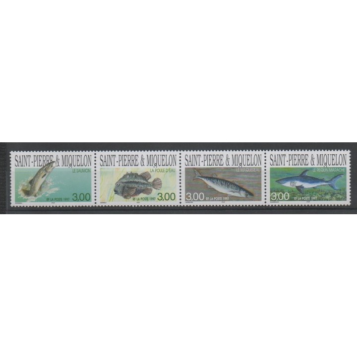 Timbres - Saint-Pierre et Miquelon - 1997 - No 646/649 - Poissons