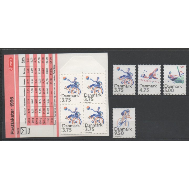 Timbres - Danemark - 1996 - No 1123/1126 - C1123(I) - Sports divers
