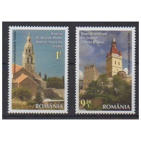 Romania - 2014 - Nb 5858/5859 - Churches