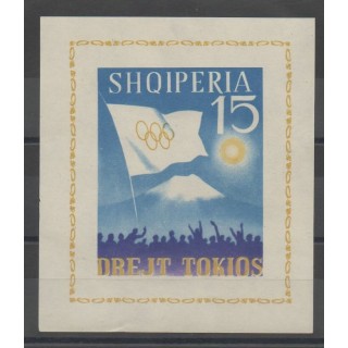 Timbres - Albanie - 1964 - No BF 6K ND - Jeux Olympiques d'été