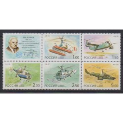 Russia - 2002 - Nb 6650/6654 - Planes - Helicopters