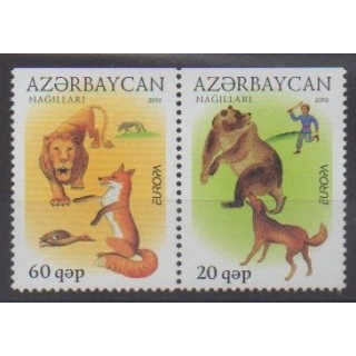 Buy this set of stamps of Azerbaijan of the year 2010 (Nb 679a/680a).