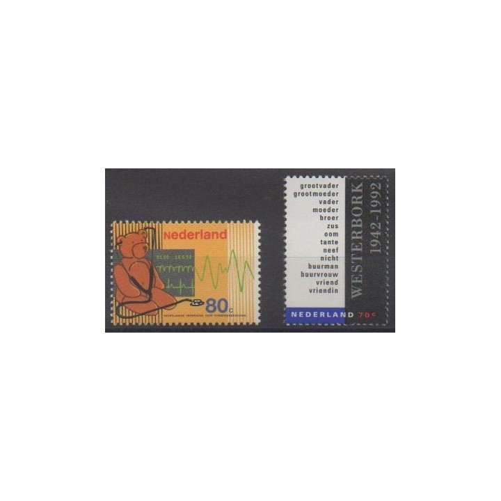 Acheter cette série de timbres des Pays-Bas de l'année 1992 (No 1408/1409).
