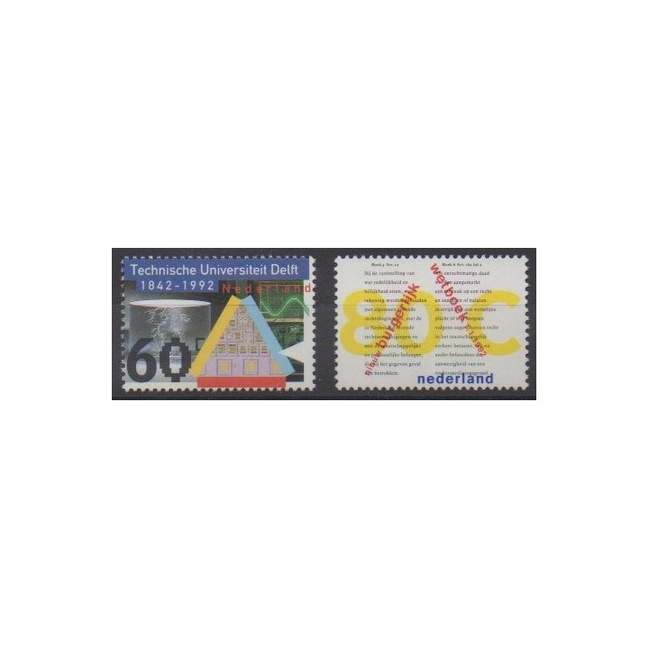 Buy this set of stamps of Netherlands of the year 1992 (Nb 1391/1392).