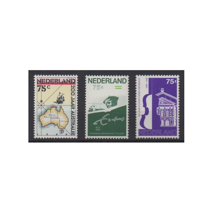 Buy this set of stamps of Netherlands of the year 1988 (Nb 1320/1322).