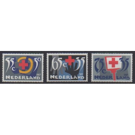 Pays-Bas - 1987 - No 1293/1295 - Santé ou Croix-Rouge