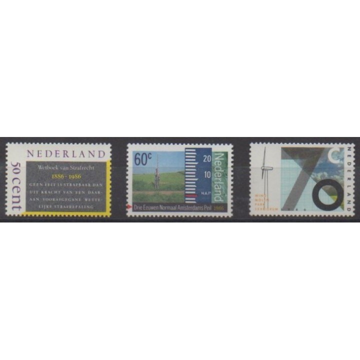Acheter cette série de timbres des Pays-Bas de l'année 1986 (No 1255/1257).