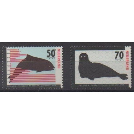 Pays-Bas - 1985 - No 1249/1250 - Vie marine