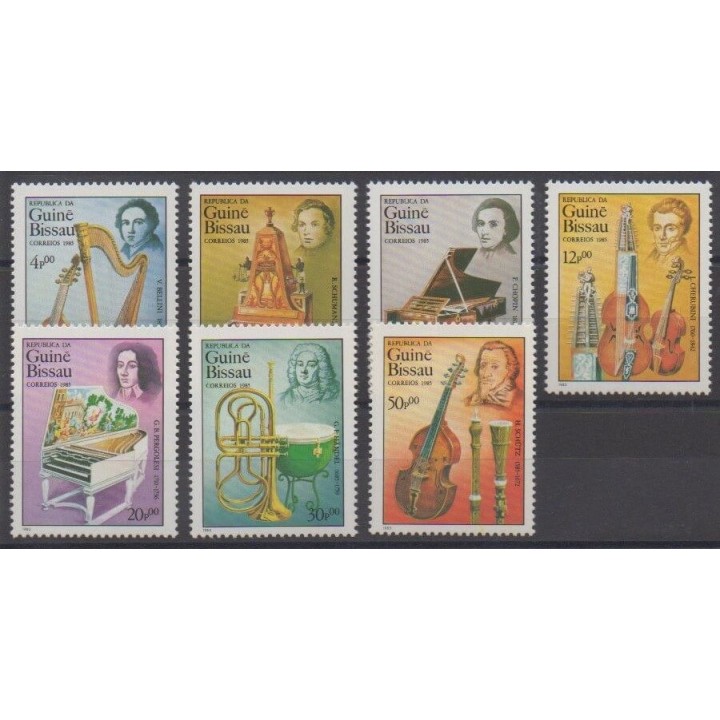 Acheter cette série de timbres de Guinée-Bissau de l'année 1985 (No 361/367).