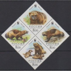 Russie - 2004 - No 6820/6823 - Mammifères - Espèces menacées - WWF