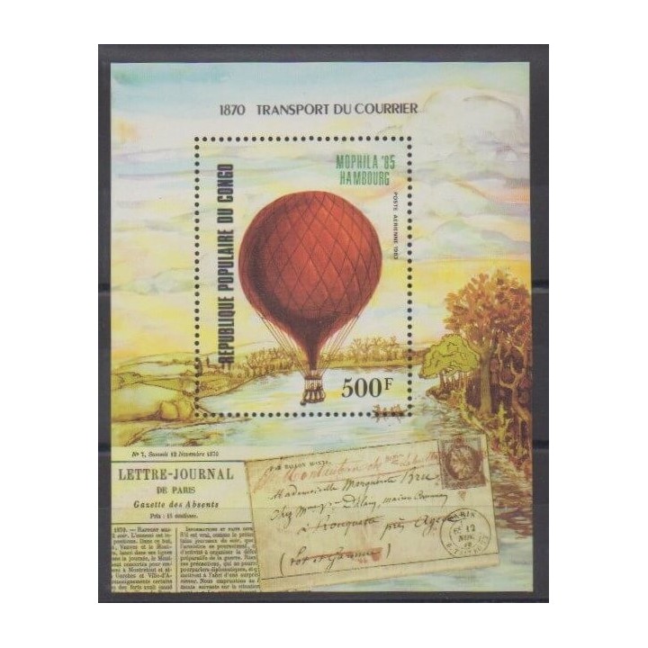 Acheter ce bloc-feuillet de la République du Congo de l'année 1985 (No BF37).