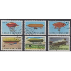 Saint Thomas and Prince - 1980 - Nb 578/583 - Hot-air balloons - Airships - Used