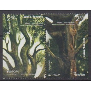Acheter cette série de timbres de Bosnie-Herzégovine de l'année 2011 (No 646a/647a - Dentelé 2 côtés).