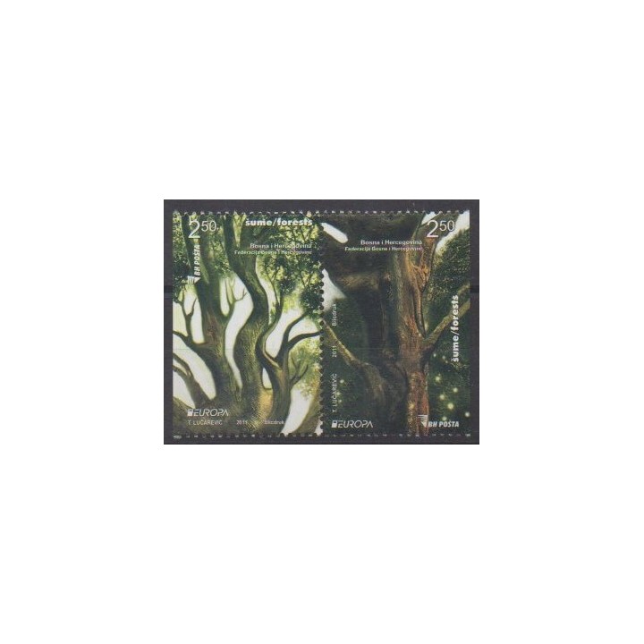 Buy this set of stamps of Bosnia and Herzegovina of the year 2011 (Nb 646a/647a - Dentelé 2 côtés).