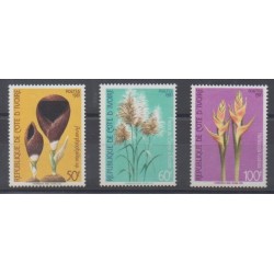 Ivory Coast - 1981 - Nb 577/579 - Flowers