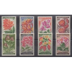 Ivory Coast - 1961 - Nb 192A/198 - Flowers - Mint hinged