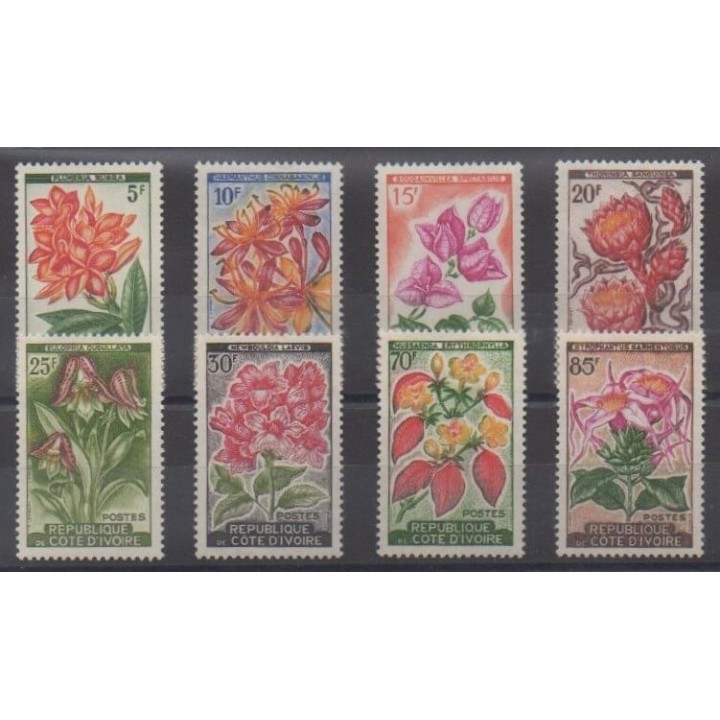 Acheter cette série de timbres de la Côte d'Ivoire de l'année 1961 (No 192A/198). - Neuf avec charnière