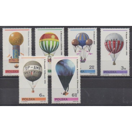 Poland - 1981 - Nb 2546/2551 - Hot-air balloons - Airships