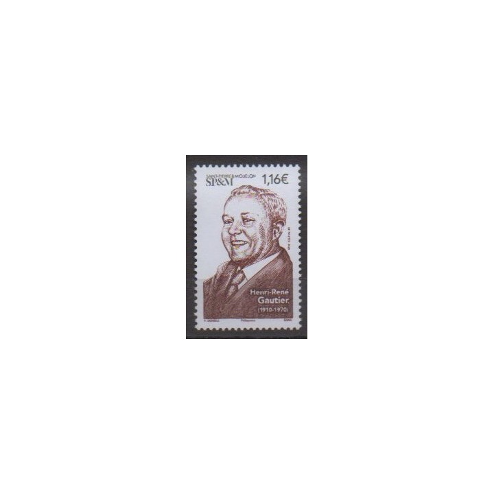 Buy this stamp of Saint-Pierre et Miquelon of the year 2023 (Henri-René Gautier).