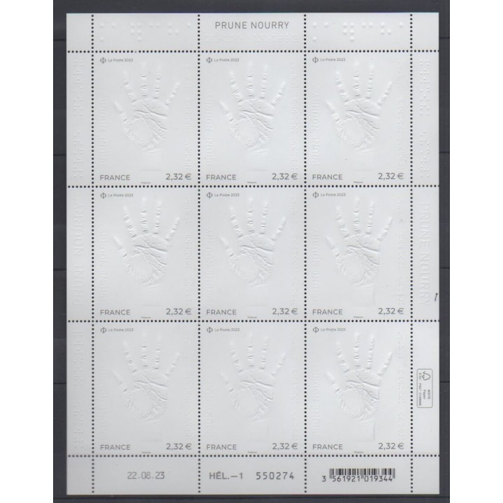 Buy this souvenir sheet  of France of the year 2023 (Nb F118 - Prune Nourry).