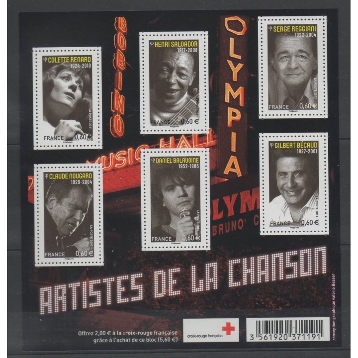 Timbres - France - Blocs et feuillets - 2011 - No F 4605 - Musique