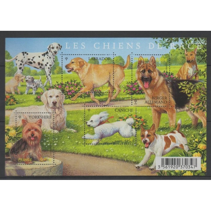 Stamps - France - Blocks and sheets - 2011 - Nb F 4545 - Dogs